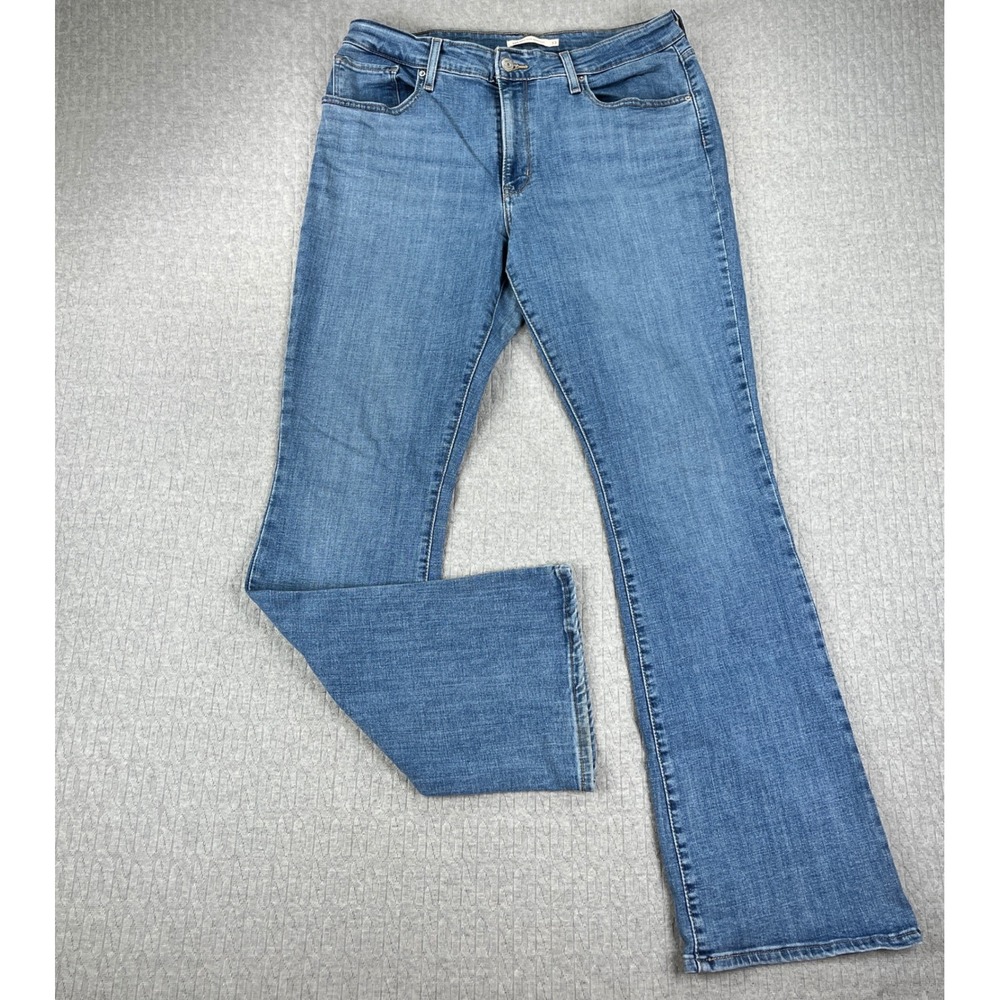 Levi 725 High Rise Bootcut Jeans Women 33/34x32 Blue Denim Classic light wash